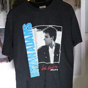 Vintage 1987 Bryan Adams Into The Fire Tour Black